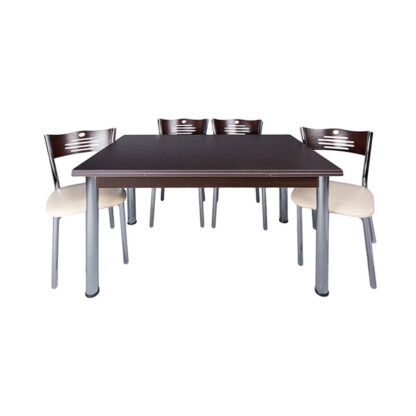 Set masă Artemis wenghe +4 scaune