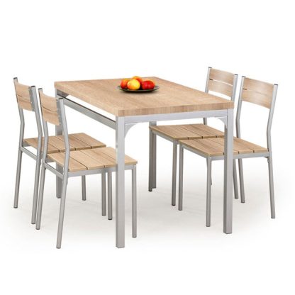 Set masă + 4 scaune de bucătărie Malcolm